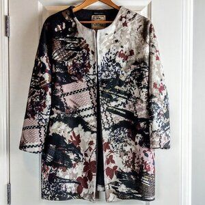 Vintage Concept Multicolor Italian Wool Long Cardigan